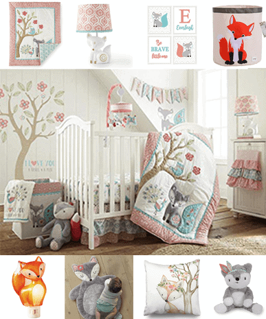 girl fox nursery idea - girl nursery theme - animal nursery - amorecraftylife.com #baby #nursery #babygift #woodland #babygirl