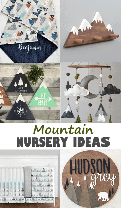 mountain nursery - woodland nursery idea - nursery theme - animal nursery - amorecraftylife.com #baby #nursery #babygift #woodland