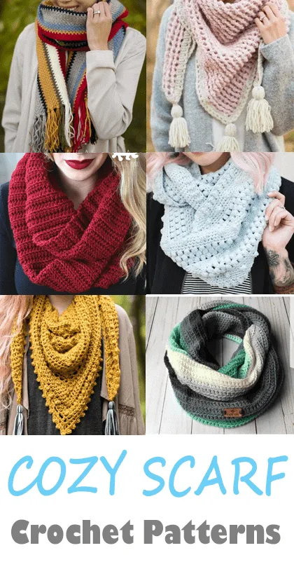 15 Scarf Crochet Patterns – Great Cozy Gift - A More Crafty Life