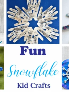 snowflake kid crafts - arts and crafts activities -winter kid craft- amorecraftylife.com #kidscraft #craftsforkids #winter #preschool