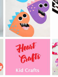 heart kid crafts - heart crafts -arts and crafts activities -valentines day kid craft- amorecraftylife.com #kidscraft #craftsforkids #valentinesday #preschoo