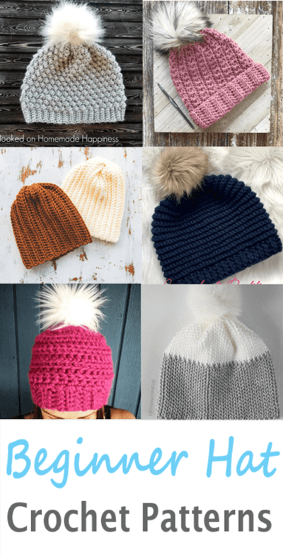 beginner hat crochet patterns - beanie crochet patterns - winter hat crochet patterns - crochet pattern pdf - amorecraftylife.com #crochet #crochetpattern