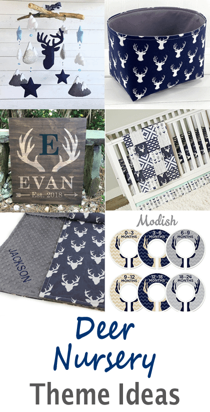 boy deer nursery -Woodland nursery idea - boy nursery theme - animal nursery - amorecraftylife.com #baby #nursery #babygift #woodland