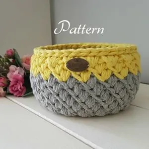 basket storage crochet pattern- crochet pattern pdf - amorecraftylife.com #crochet #crochetpattern
