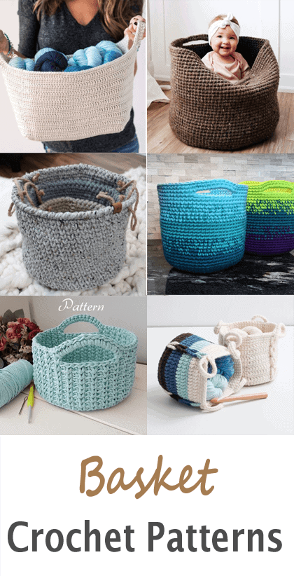 basket storage crochet pattern- crochet pattern pdf - amorecraftylife.com #crochet #crochetpattern