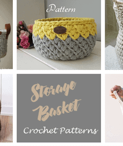 basket storage crochet pattern- crochet pattern pdf - amorecraftylife.com #crochet #crochetpattern