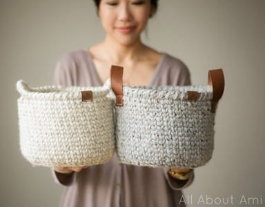 basket storage crochet pattern- crochet pattern pdf - amorecraftylife.com #crochet #crochetpattern