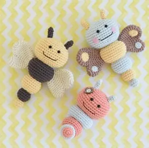 baby rattle crochet patterns -  crochet pattern pdf - amorecraftylife.com baby #crochet #crochetpattern 