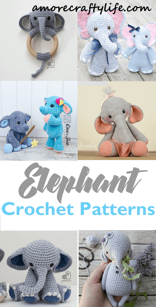 elephant crochet pattern- animal crochet pattern pdf - amigurumi amorecraftylife.com #crochet #crochetpattern