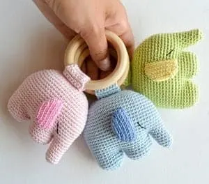 baby rattle crochet patterns - crochet pattern pdf - amorecraftylife.com baby #crochet #crochetpattern