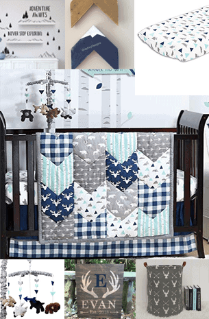 forest animal nursery - woodland nursery idea - nursery theme - buffalo plaid nursery - amorecraftylife.com #baby #nursery #babygift #woodland