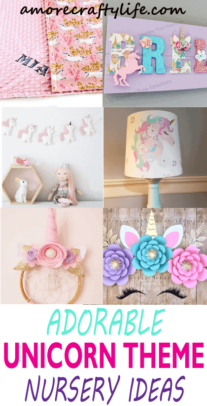 unicorn nursery idea - girl nursery theme - animal nursery - amorecraftylife.com #baby #nursery #babygift