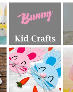 bunny kid crafts for preschoolers - easter kid crafts - arts and crafts activities -spring kid craft- amorecraftylife.com #kidscraft #craftsforkids #easter #preschool