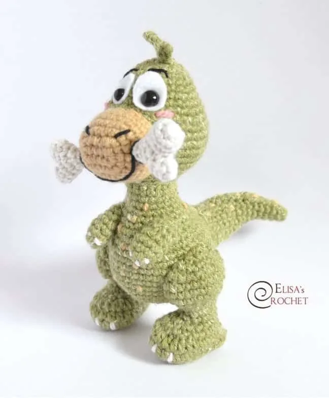 dinosaur crochet patterns - crochet pattern pdf - amorecraftylife.com #crochet #diy