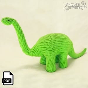 dinosaur crochet patterns - crochet pattern pdf - amorecraftylife.com #crochet #diy