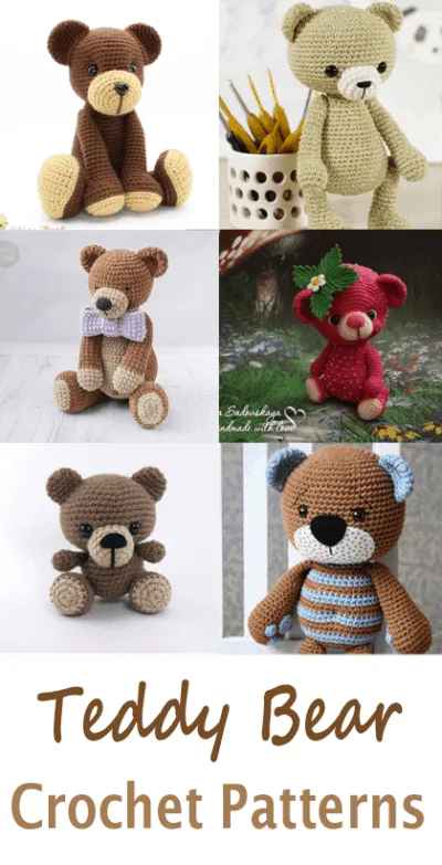 bear crochet patterns - crochet pattern pdf - amorecraftylife.com amigurumi #crochet #diy