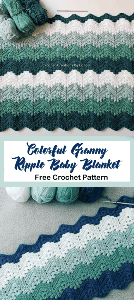 baby blanket free crochet pattern - granny ripple crochet pattern- pattern pdf - amorecraftylife.com #crochet #crochetpattern #freecrochetpattern
