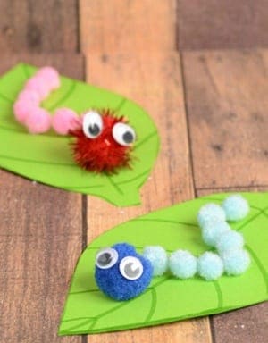 caterpillar Kid Crafts - bug kid craft - insect kid craft amorecraftylife.com #kidscrafts #craftsforkids #preschool