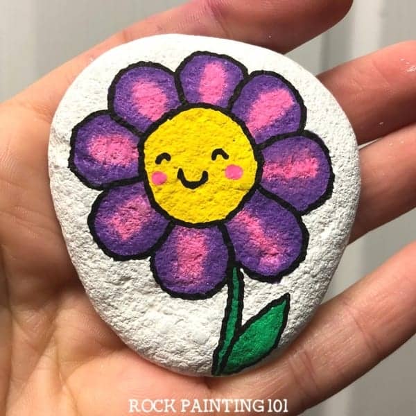 Rock Painting Ideas for Kids - Rock Kid Crafts - acraftylife.com #kidscrafts #craftsforkids #diy