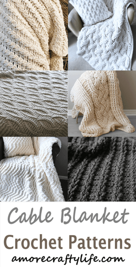 19 Cozy Cable Blanket Crochet Patterns to Make: Update Your Home - A ...