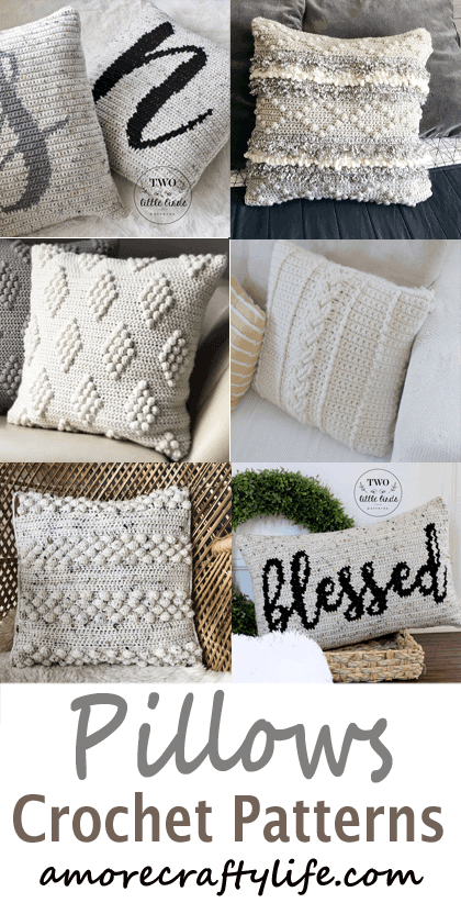 pillow crochet pattern -amorecraftylife.com #crochet #crochetpattern #diy