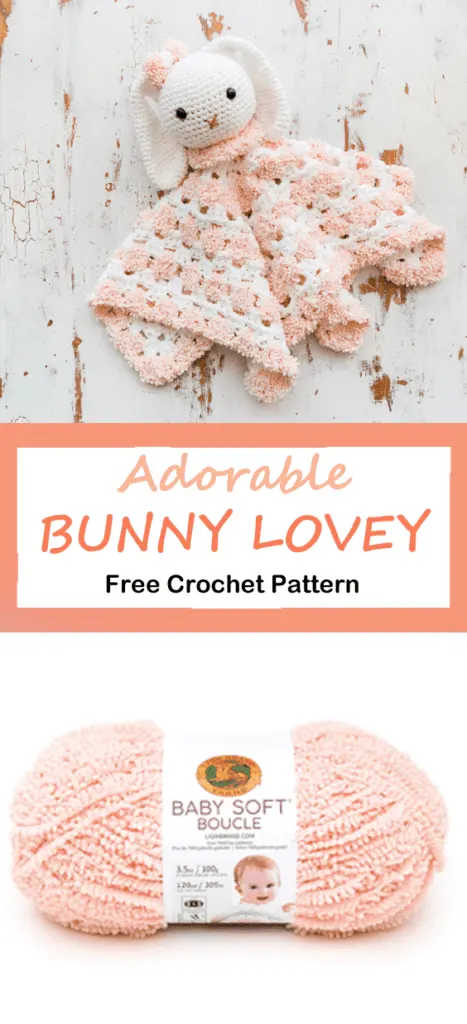 bunny lovey crochet pattern - amorecraftylife.com #baby #crochet #crochetpattern #freecrochetpattern