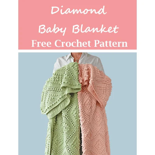 diamond baby blanket crochet pattern - amorecraftylife.com #baby #crochet #crochetpattern #freecrochetpattern
