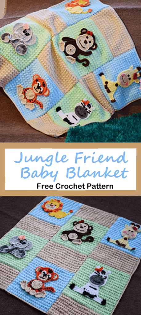 jungle baby blanket crochet patterns - pattern pdf - amorecraftylife.com amigurumi #crochet #diy