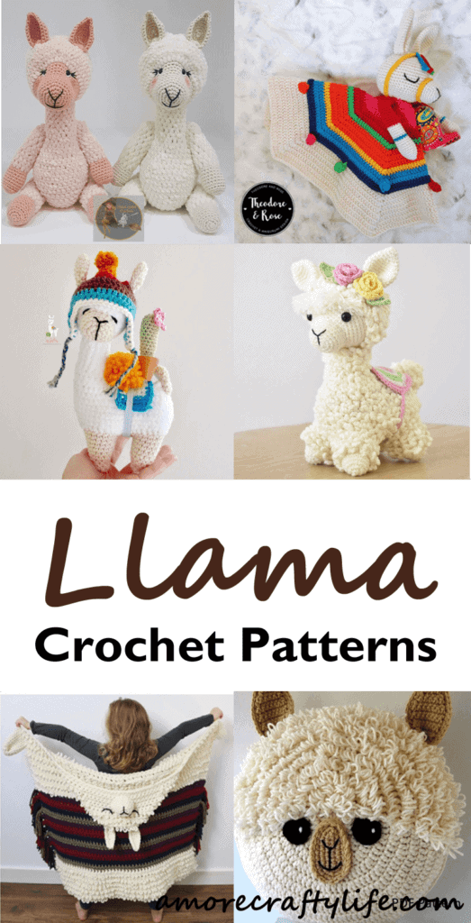 llama crochet patterns- alpaca - amigurumi amorecraftylife.com #crochet #crochetpattern #diy