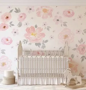 floral nursery ideas- girl nursery theme - flowers nursery - amorecraftylife.com #baby #nursery #babygift #babygirl