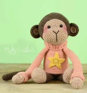 monkey crochet patterns- toy crochet pattern- amigurumi amorecraftylife.com #crochet #crochetpattern #diy