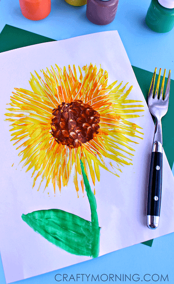 sunflower kid craft - amorecraftylife.com #kidscrafts #craftsforkids #preschool