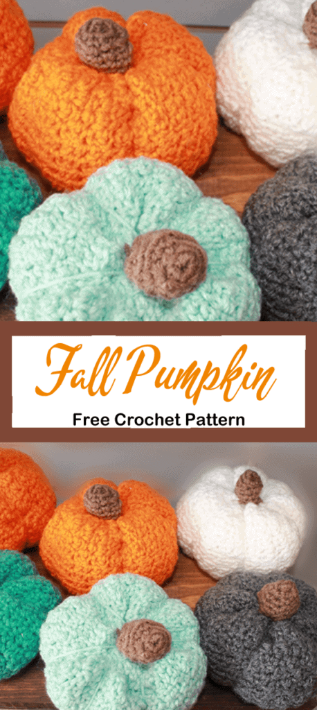pumpkin crochet patterns- fall crochet pattern- amorecraftylife.com #crochet #crochetpattern #diy #freecrochetpattern