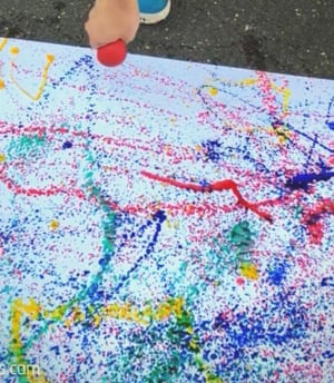 painting process art - painting kid craft - amorecraftylife.com #kidscrafts #craftsforkids #preschool
