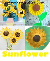 sunflower kid craft - amorecraftylife.com #kidscrafts #craftsforkids #preschool
