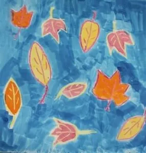 watercolor fall leaves kid crafts- fall kid craft - autumn kid craft - amorecraftylife.com #kidscrafts #craftsforkids #preschool #fall