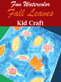 watercolor fall leaves kid crafts- fall kid craft - autumn kid craft - amorecraftylife.com #kidscrafts #craftsforkids #preschool #fall