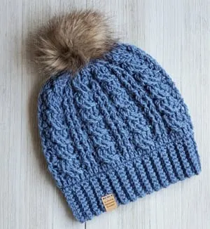 cable hat crochet pattern - winter hat - beanie crochet pattern - amorecraftylife.com #hat #crochet #crochetpattern