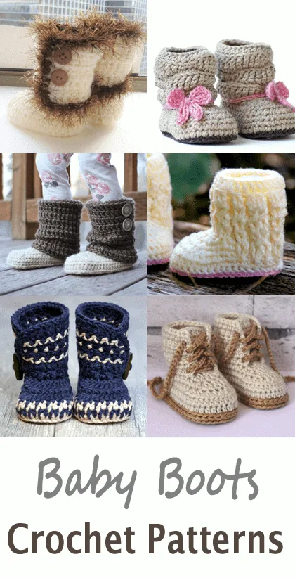 baby boots crochet patterns - baby shoes crochet pattern- baby booties- amorecraftylife.com #crochet #crochetpattern #diy #baby #babycrochet