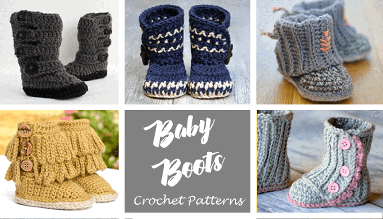 baby boots crochet patterns - baby shoes crochet pattern- baby booties- amorecraftylife.com #crochet #crochetpattern #diy #baby #babycrochet
