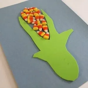 candy corn cob kid craft - fall kid craft - harvest kid craft - farm - amorecraftylife.com #kidscrafts #craftsforkids #preschool #fall