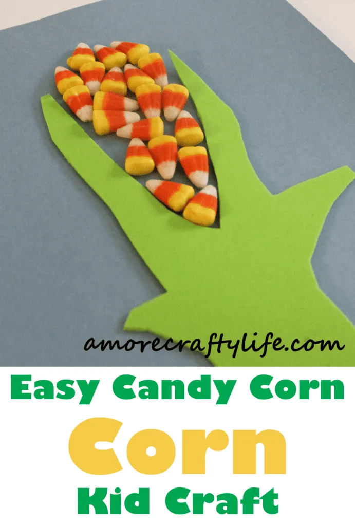 candy corn cob kid craft - fall kid craft - harvest kid craft - farm - amorecraftylife.com #kidscrafts #craftsforkids #preschool #fall