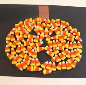 candy corn jack-o-lantern kid craft - halloween kid craft -amorecraftylife.com #kidscraft #craftsforkids #preschool