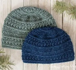 free mens crochet hat pattern - winter hat - beanie crochet pattern - amorecraftylife.com #hat #crochet #crochetpattern