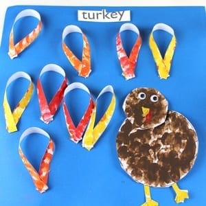 fingerprint turkey kid craft - fall kid craft - thanksgiving kid craft - amorecraftylife.com #kidscraft #craftsforkids #preschool