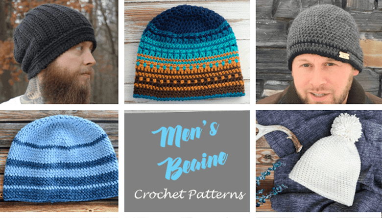 17 Men’s Crochet Hat Patterns: Easy Crochet Gifts - A More Crafty Life