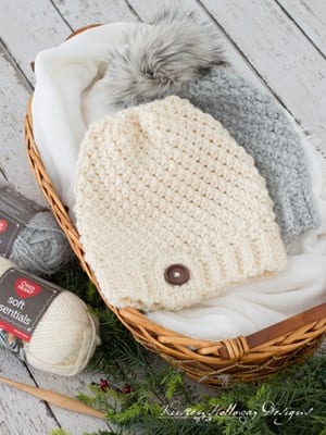 free bulky crochet hat patterns - winter hat - beanie crochet pattern - amorecraftylife.com #hat #crochet #crochetpattern