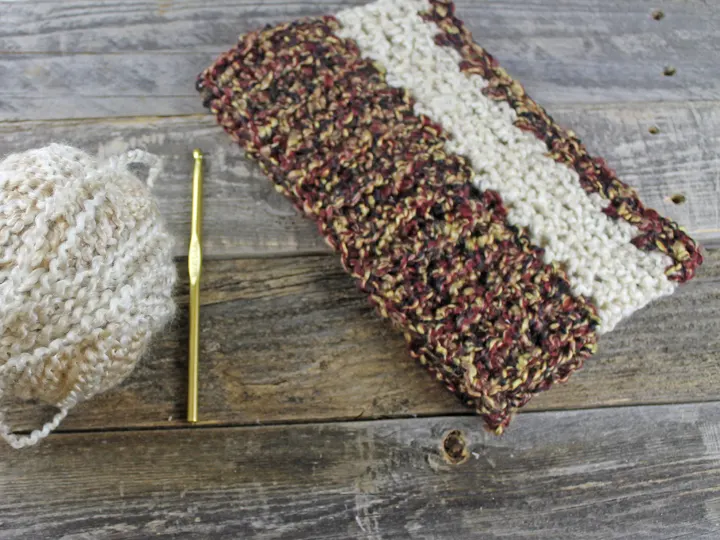 2 tone textured ear warmer