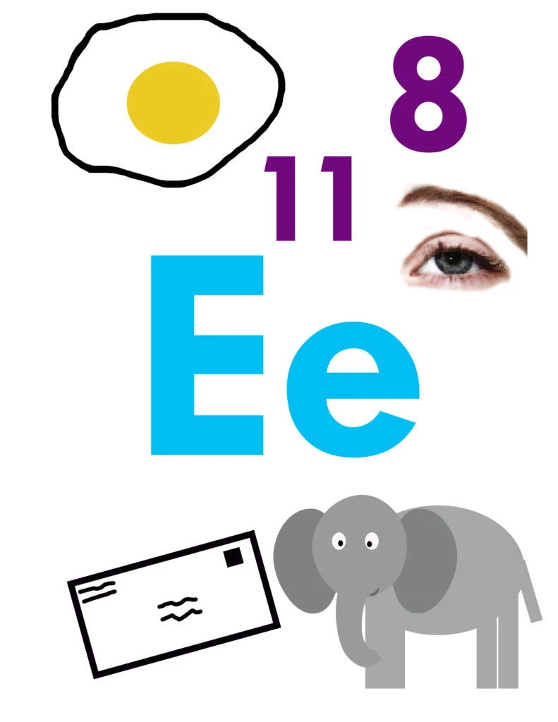 printable Crafts for Letter E – Activities Recipes More- Preschool kid craft - alphabet math reading -alphabet resources amorecraftylife.com #preschool #craftsforkids #kidscrafts