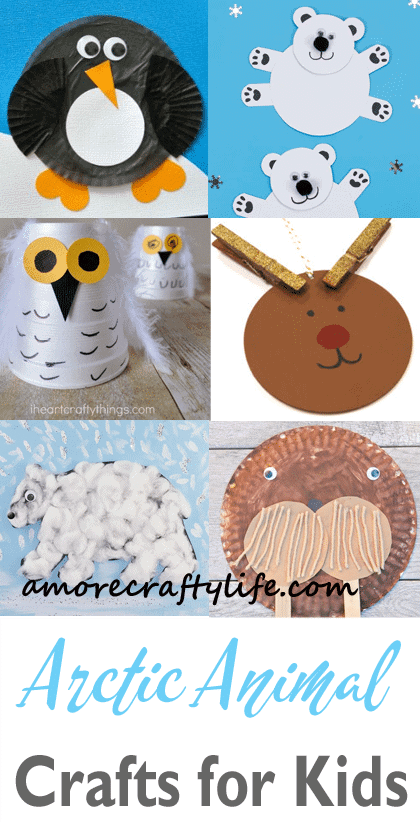 arctic animal craft for kids- arts and crafts activities - winter animal kid craft- amorecraftylife.com #kidscraft #craftsforkids #preschool